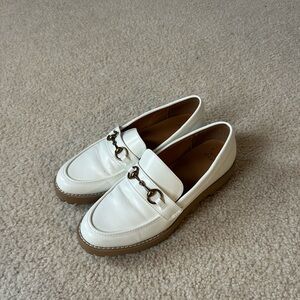 a new day White Loafers with Gold Accent